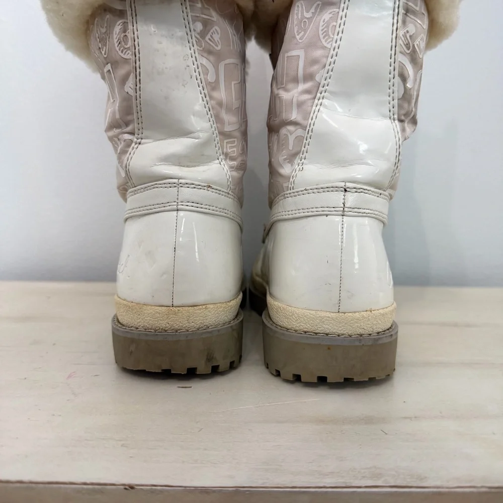 Coach Leanora White Winter Boots